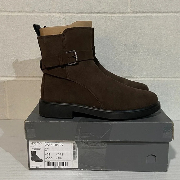 ECCO Metropole Amsterdam Women's Leather Waterproof Boot EU38/US 7-7.5 Coffee - Picture 2 of 12